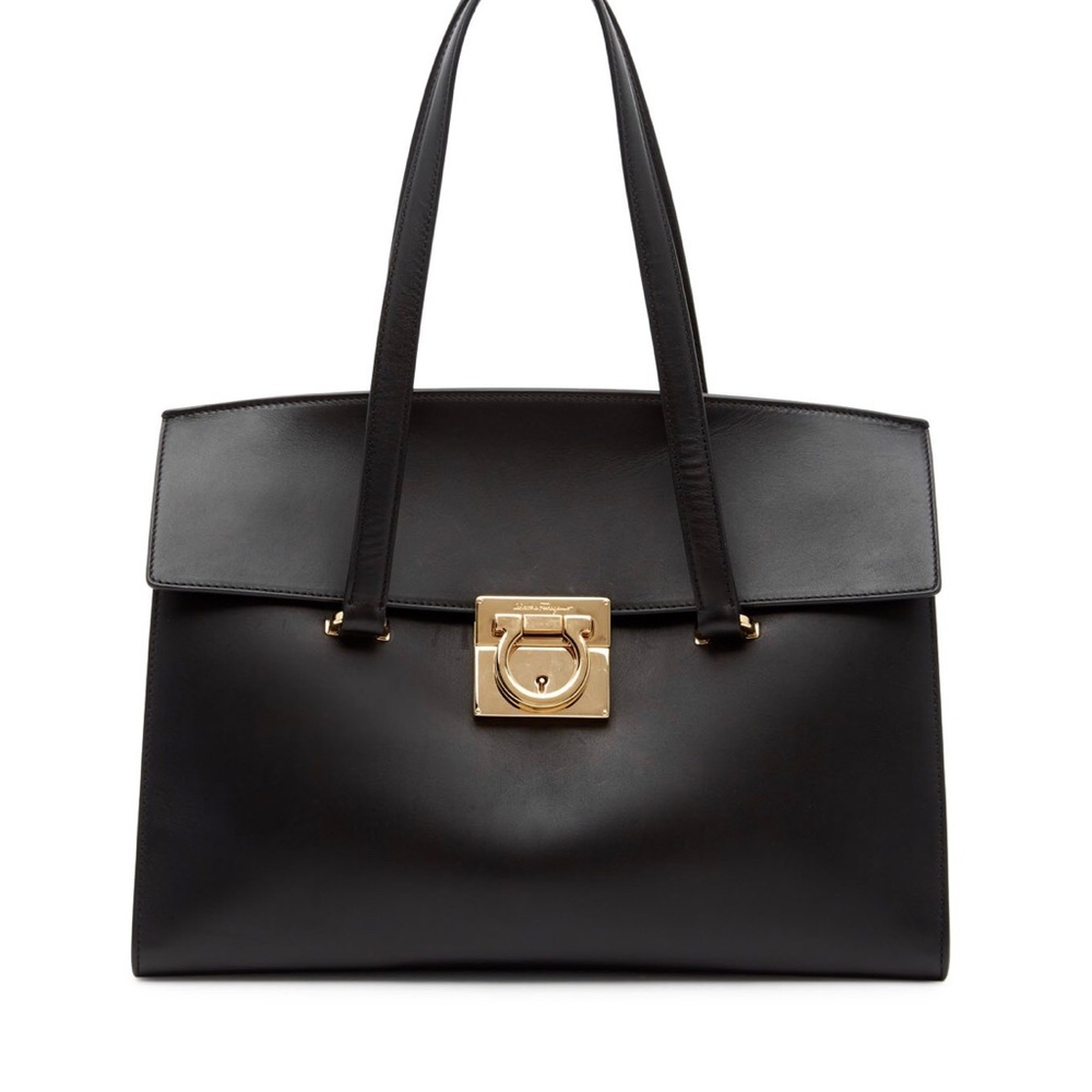 Ferragamo black Mara bag medium.  New with tags.